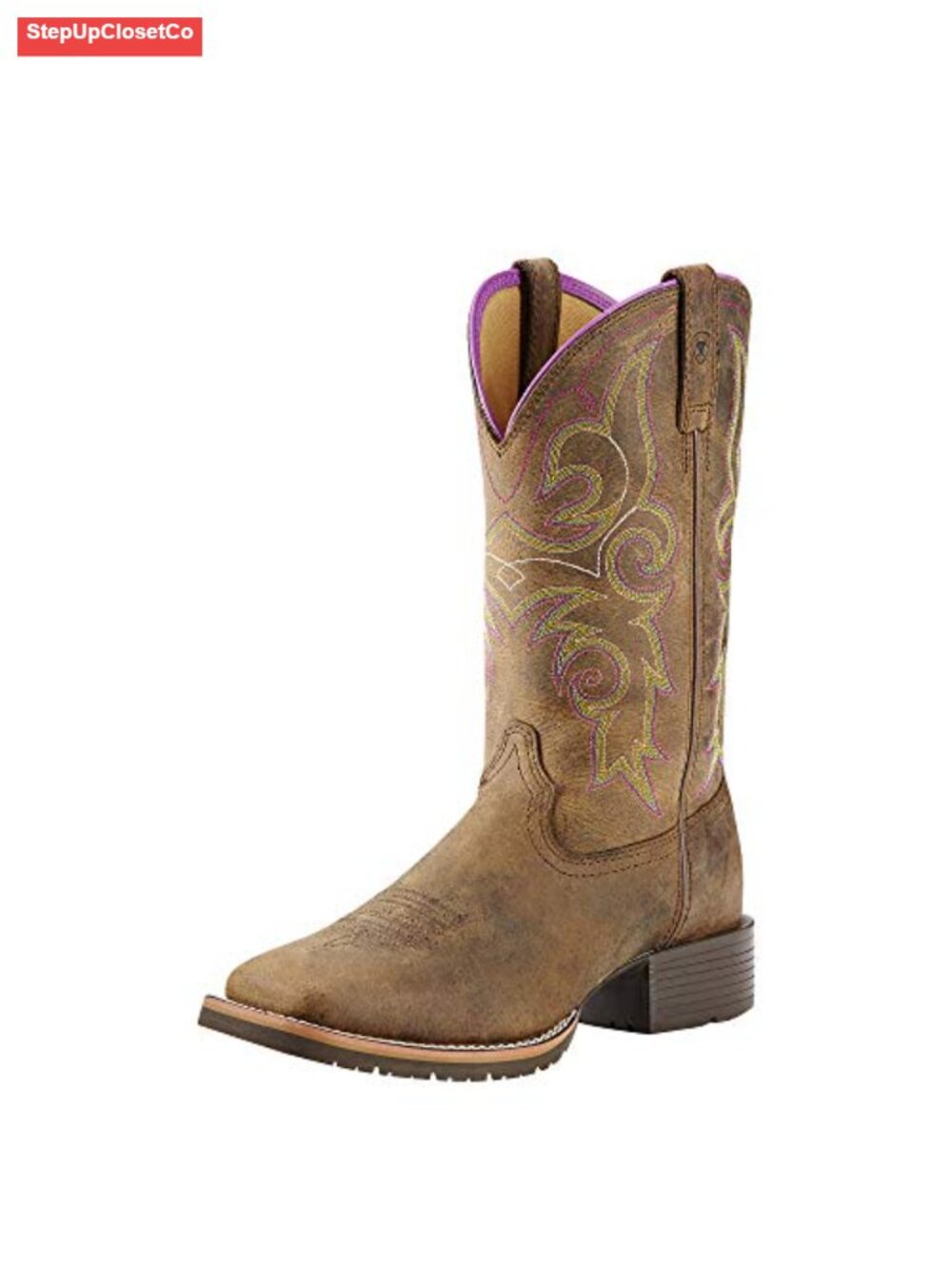 Women's Hybrid Rancher Western Boots - Leather Mid-Calf Boots